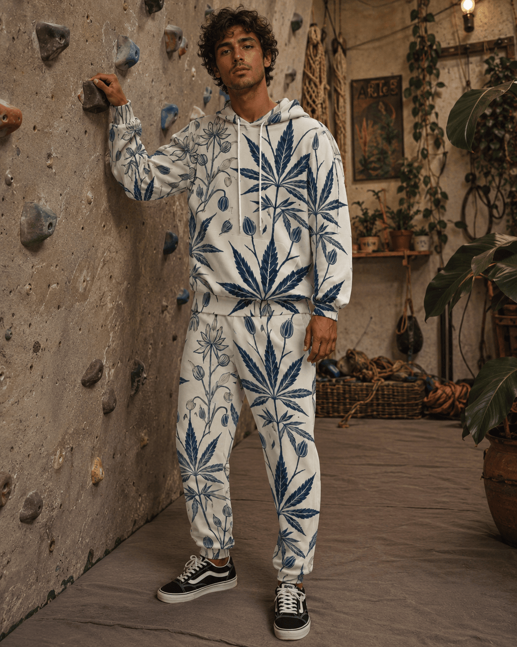 Soft Sativa Hoodie X Sweatpants Set Artsadd