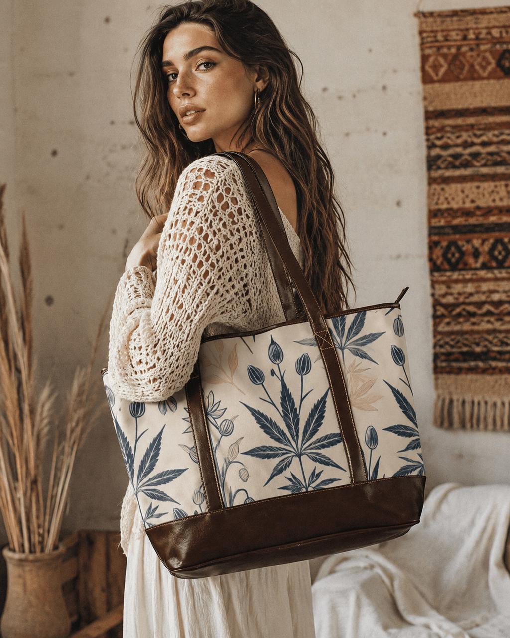 Soft Sativa leathery tote 