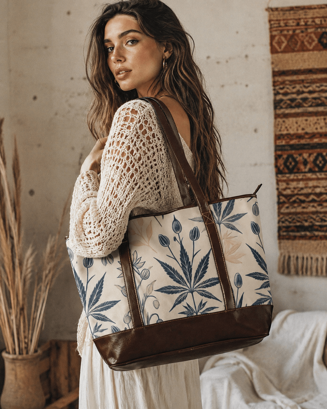 Soft Sativa leathery tote 