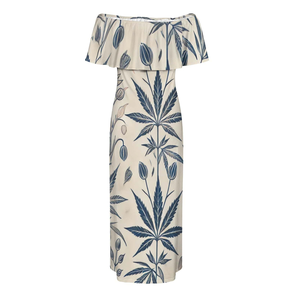 Soft Sativa Off the Shoulder Dress Women's Off Shoulder Boat Neck Dress (D71)