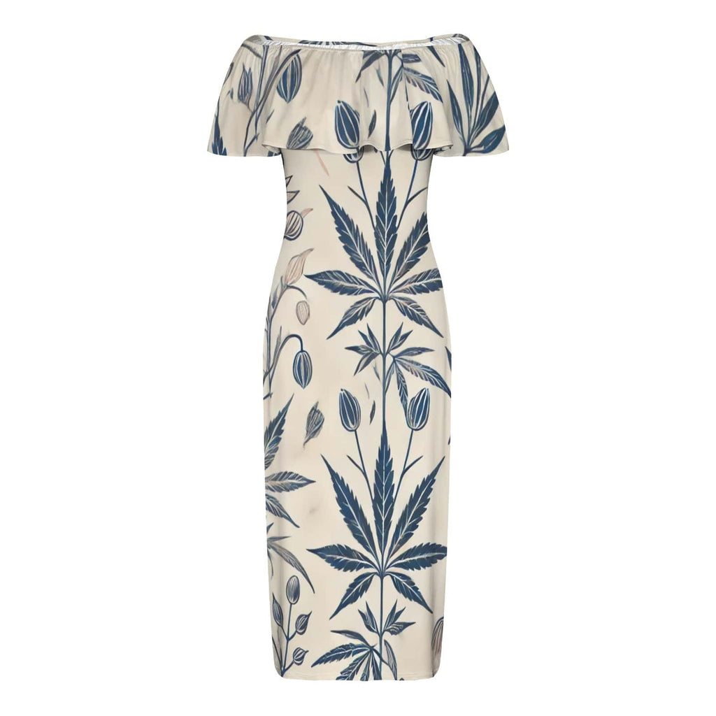 Soft Sativa Off the Shoulder Dress Women's Off Shoulder Boat Neck Dress (D71)