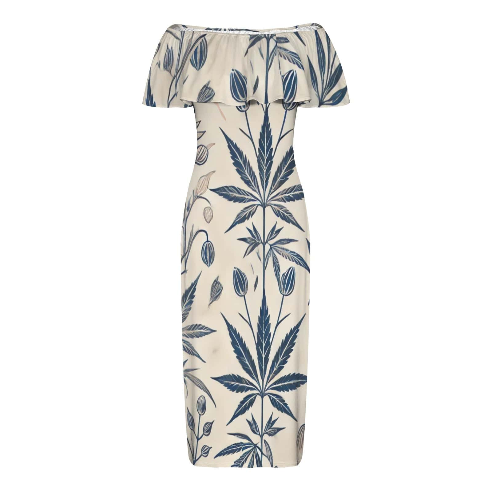 Soft Sativa Off the Shoulder Dress Women's Off Shoulder Boat Neck Dress (D71)