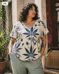 Soft Sativa V-Neck Tee Artsadd