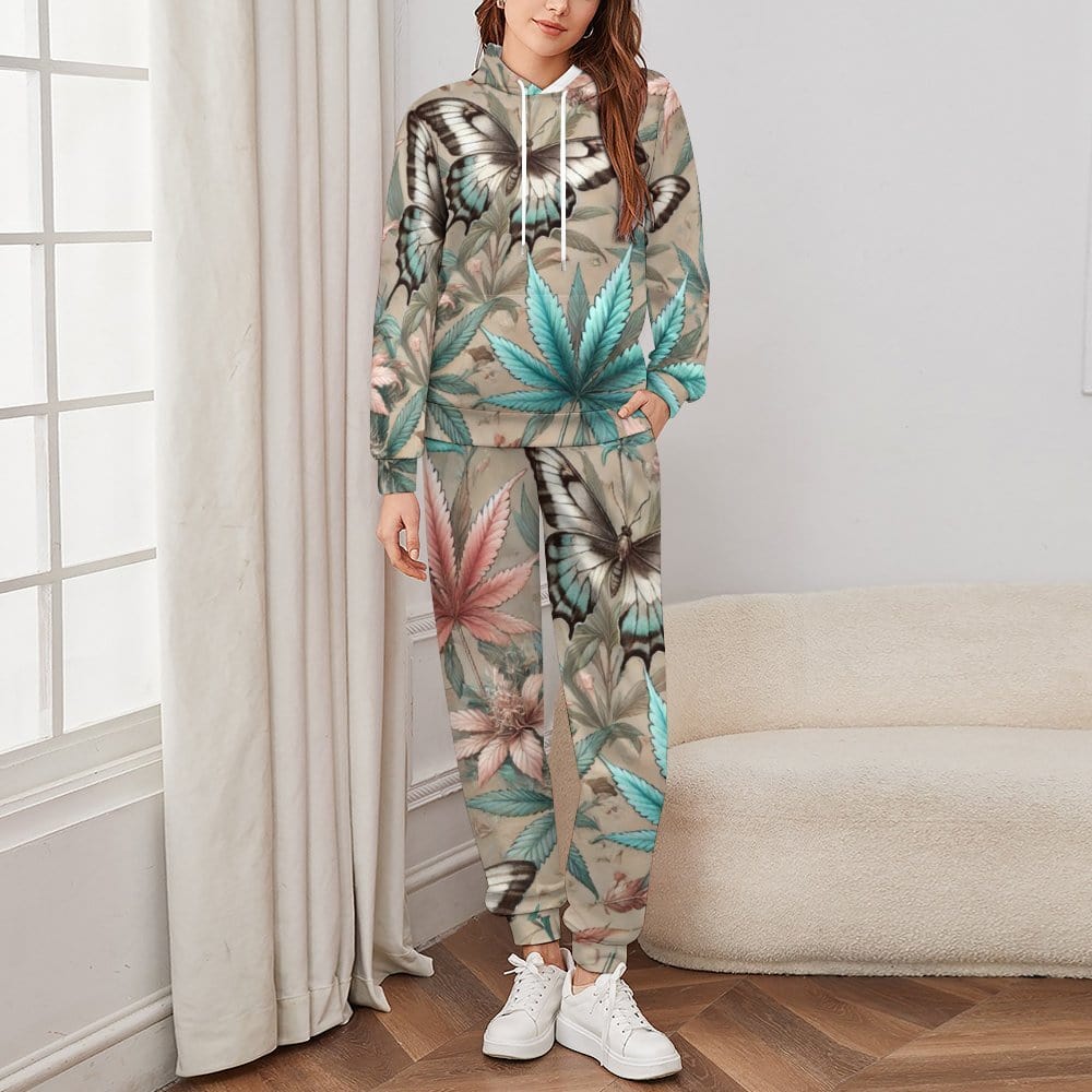 All-over print hoodie, flat lay front