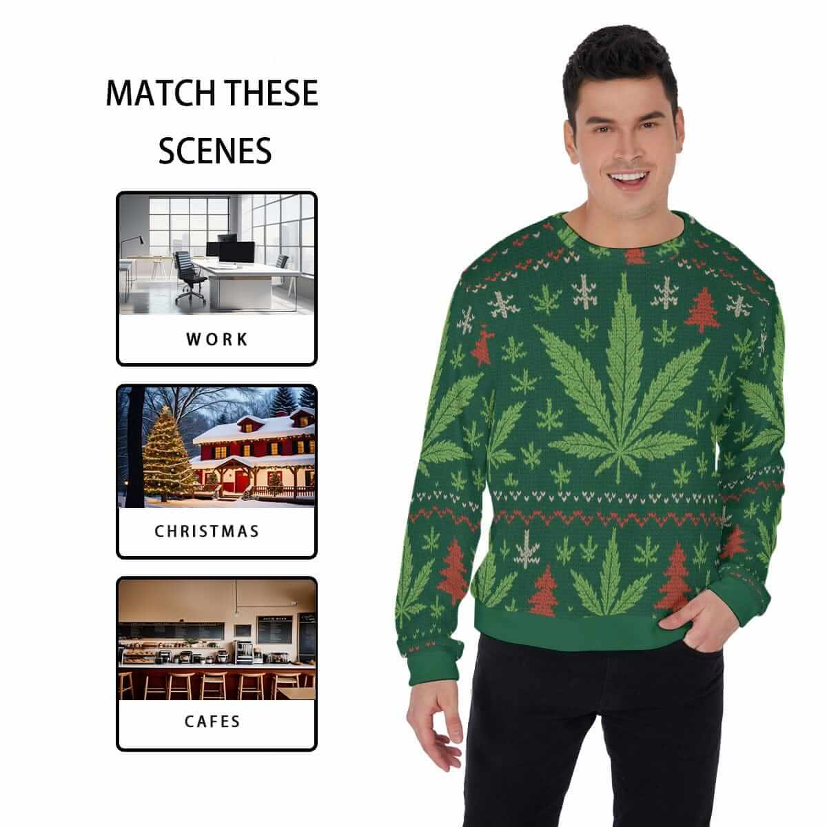 All-Over Print Men's Sweater