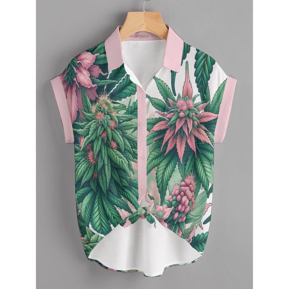 Pink Haze Knot Blouse White blouse