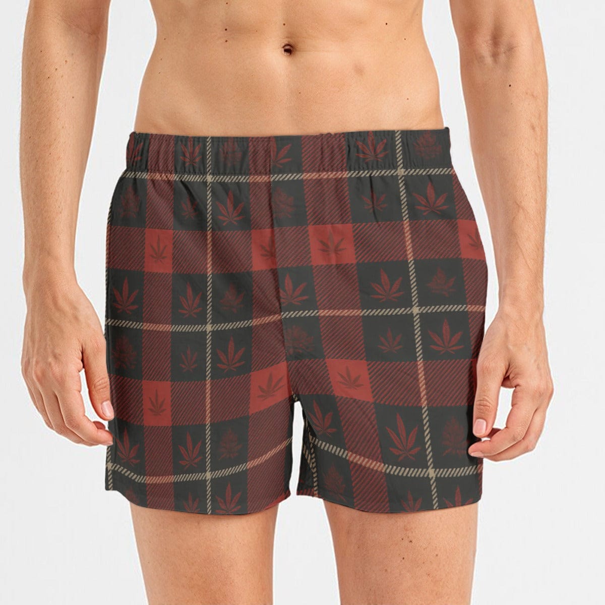 Buffalo Check Men's Short Boxer Briefs|115GSM Cotton poplin