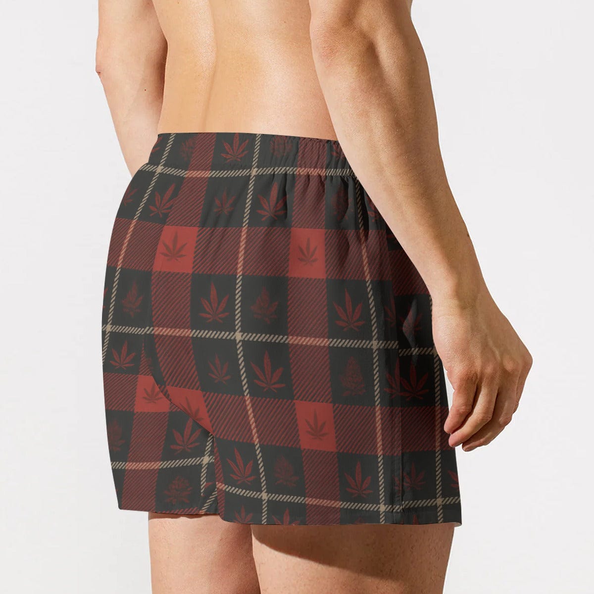 Buffalo Check Men's Short Boxer Briefs|115GSM Cotton poplin
