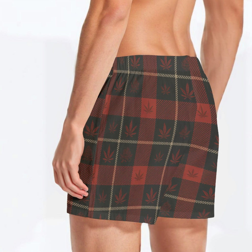 Buffalo Check Men's Short Boxer Briefs|115GSM Cotton poplin