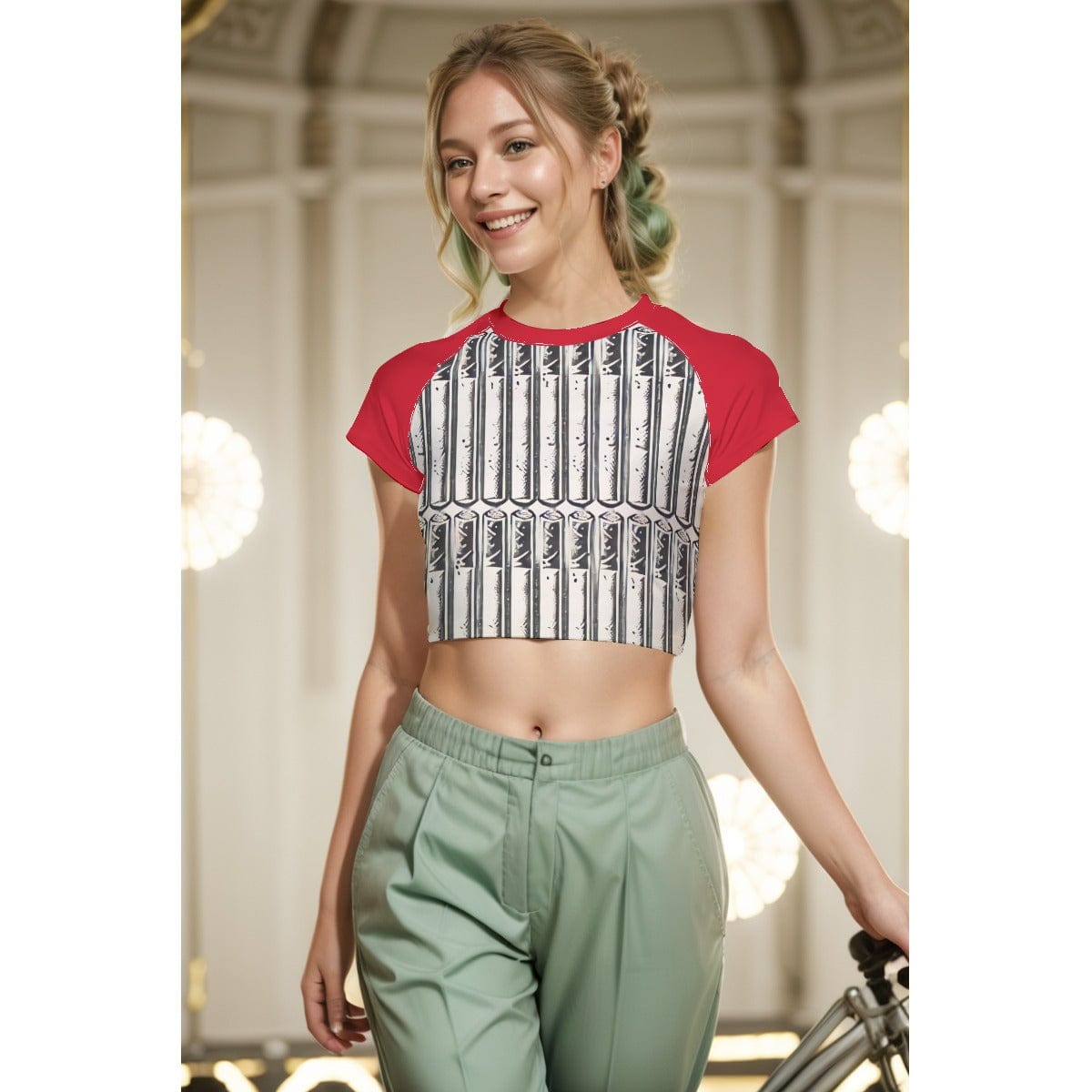 Pre-Rolled Raglan Cropped Tee 💨🔥 White crop jacket