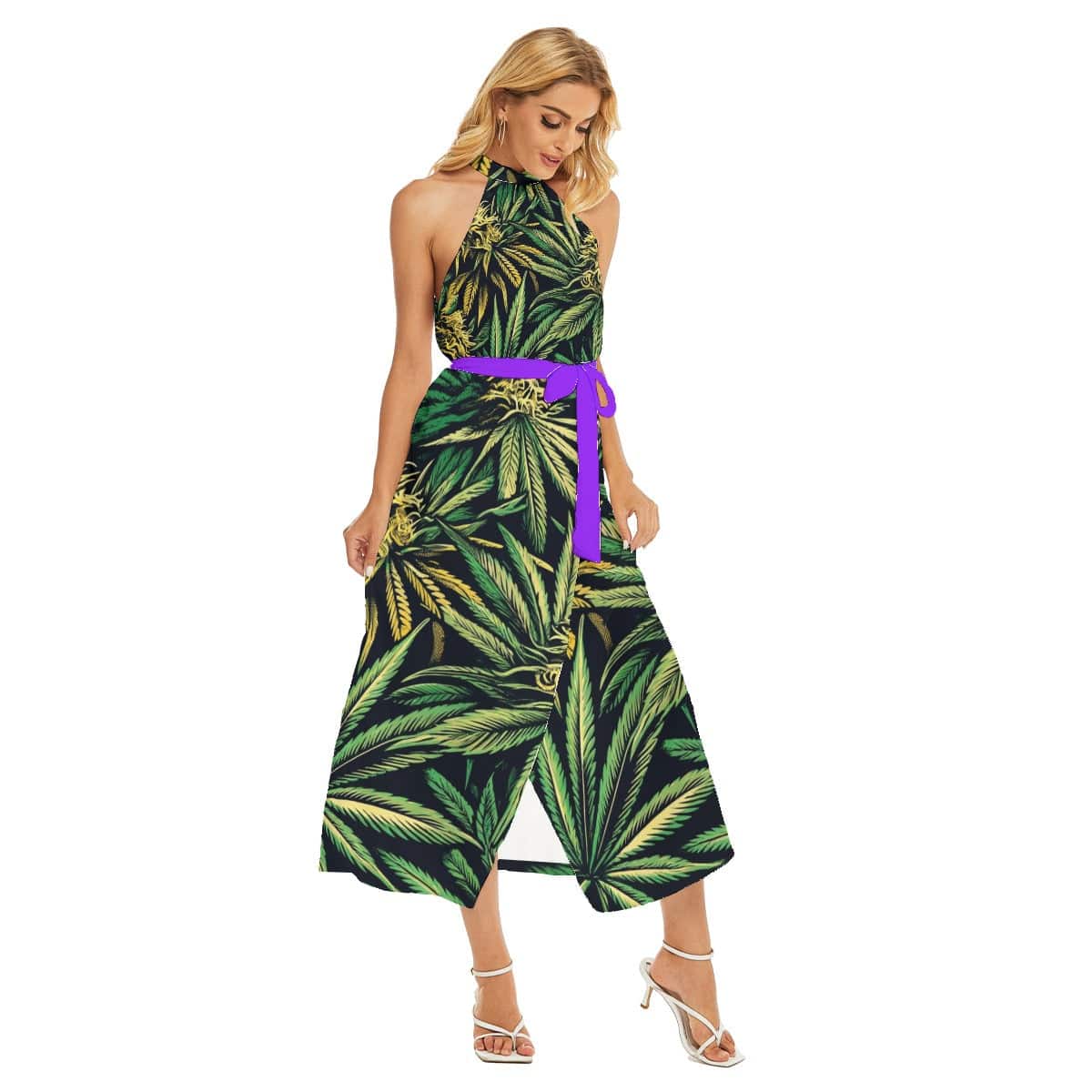Big Buds Halter Dress dress