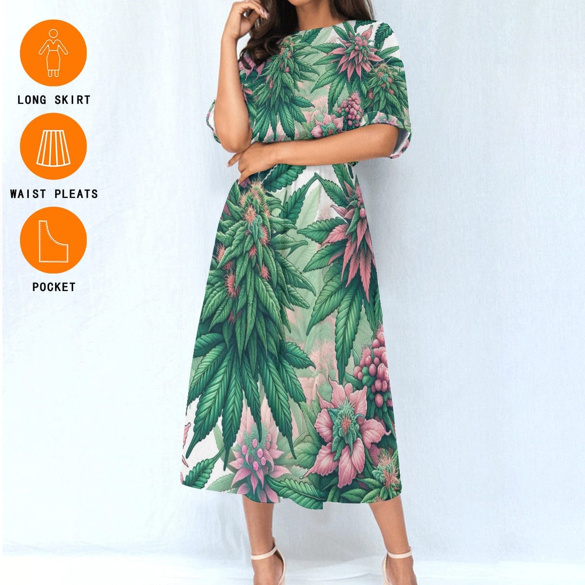 Pink Haze Pocket Waist Dress dress