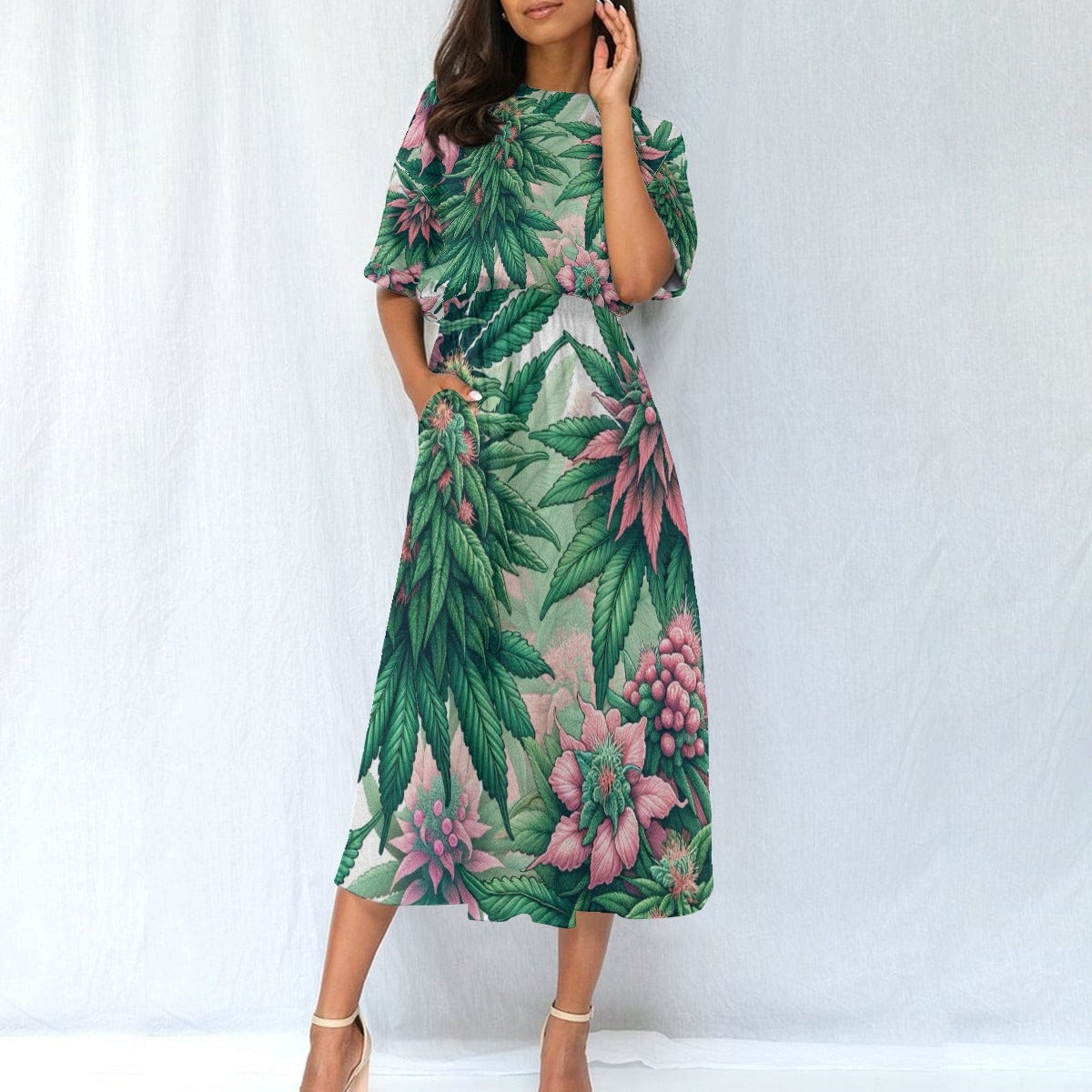 Pink Haze Pocket Waist Dress dress