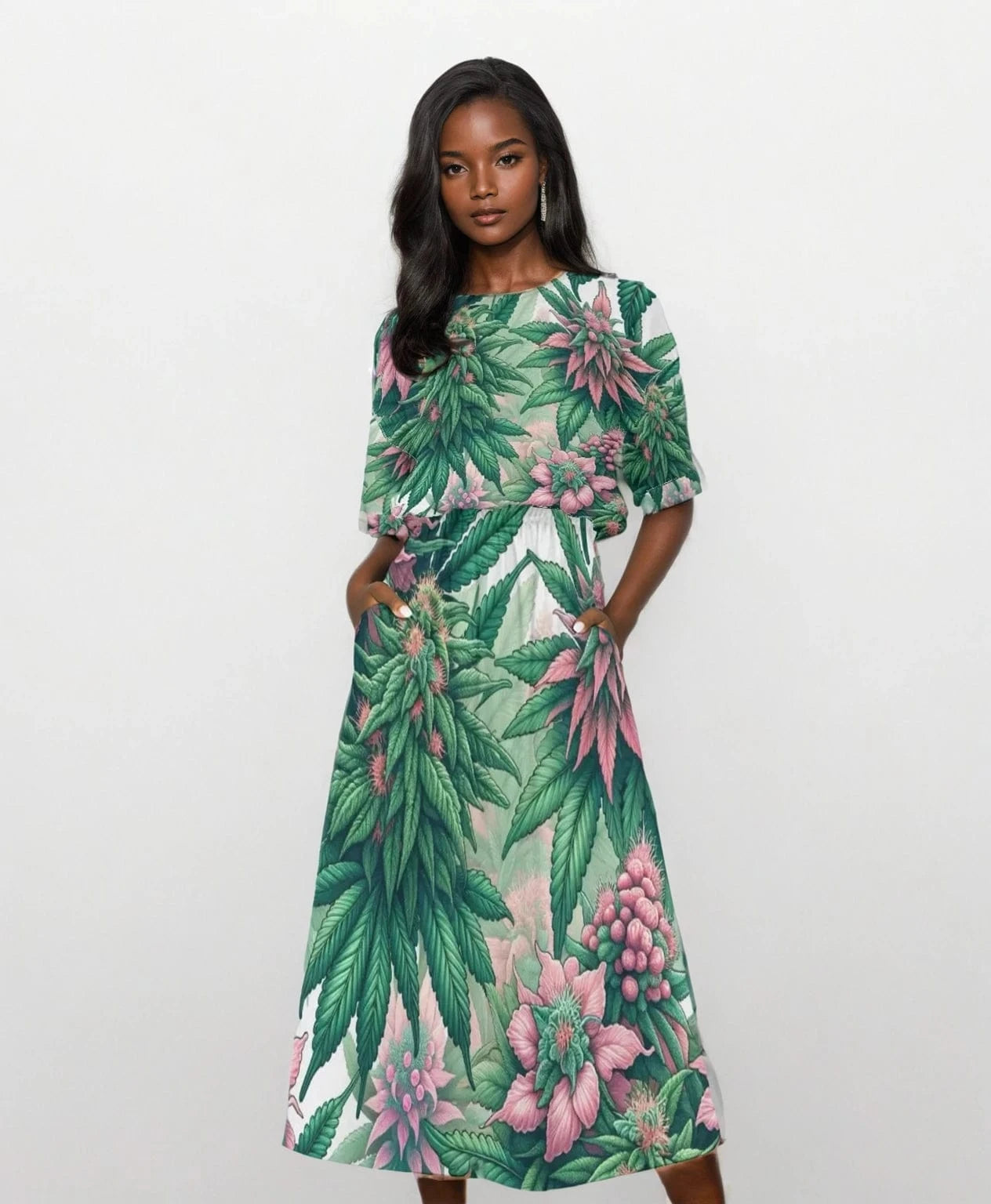 Pink Haze Pocket Waist Dress dress