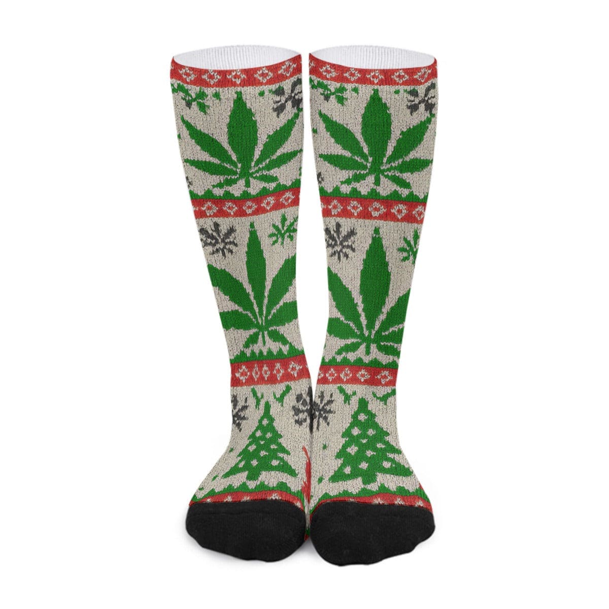 Holiday Sweater Print Socks 🎅🧦✨ Men's Custom Socks
