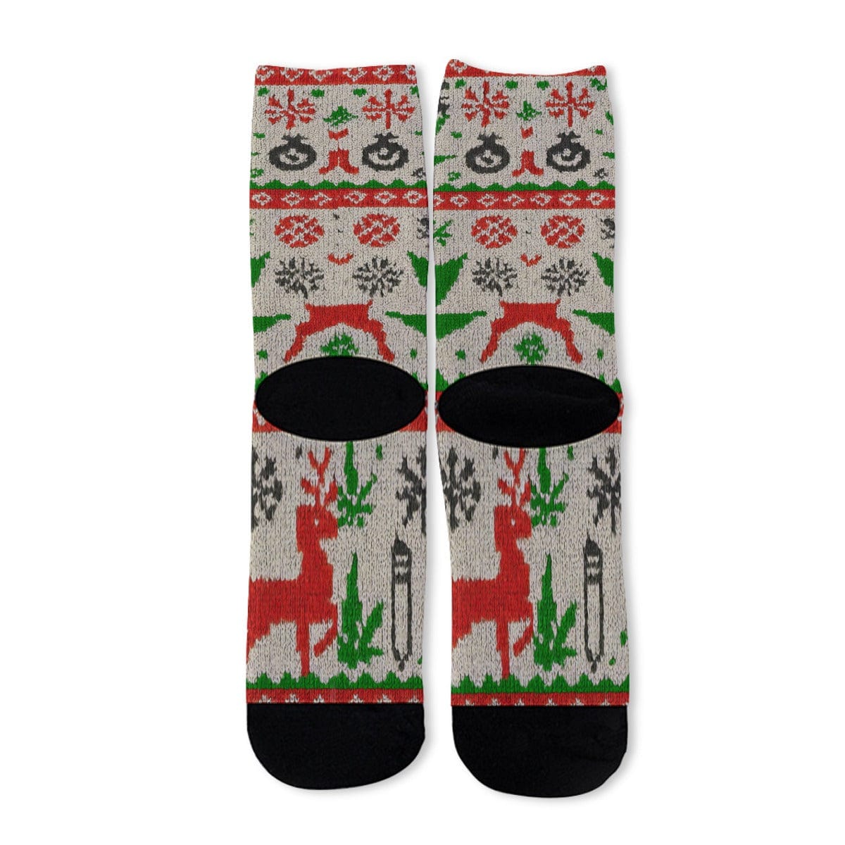 Holiday Sweater Print Socks 🎅🧦✨ Men's Custom Socks