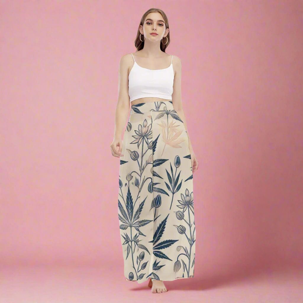 Soft Sativa Wide Leg Trousers White pants