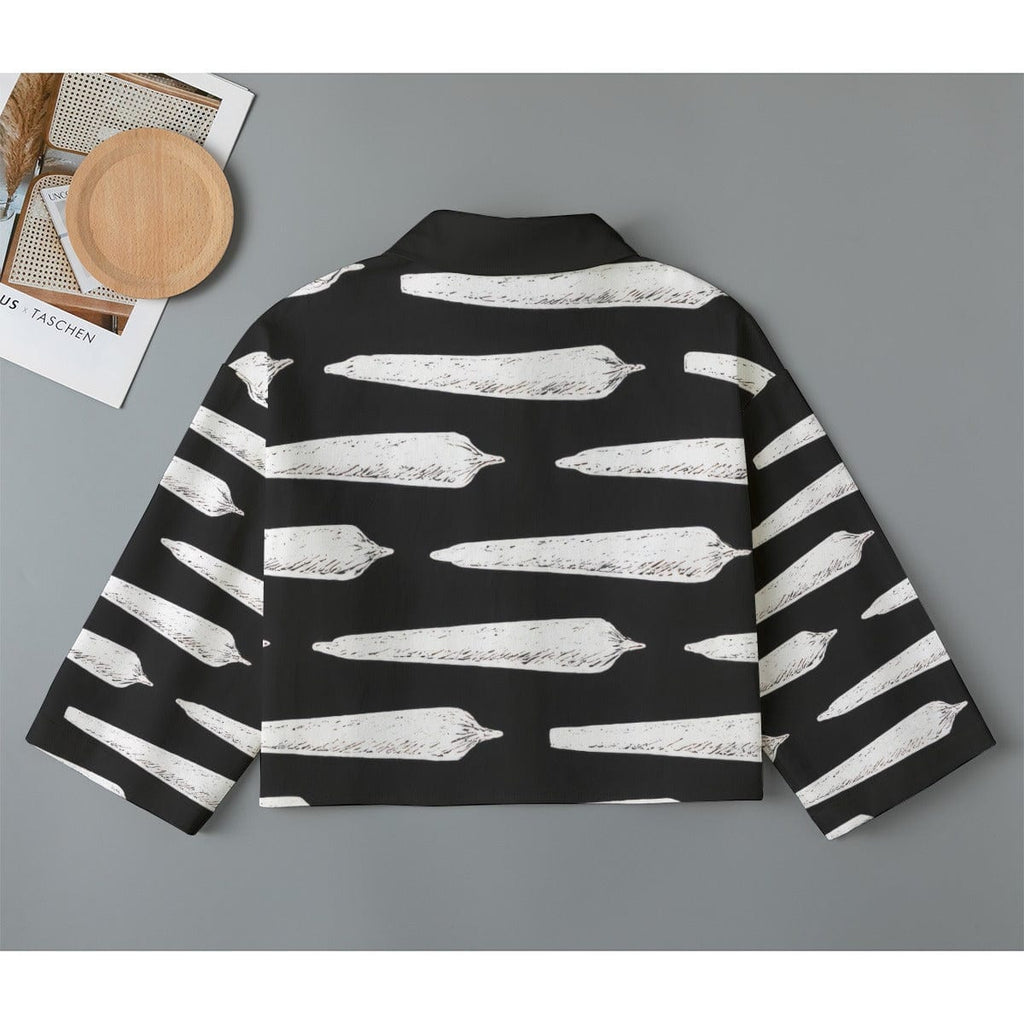 Pre-Roll Cropped Jacket | 245GSM Cotton White