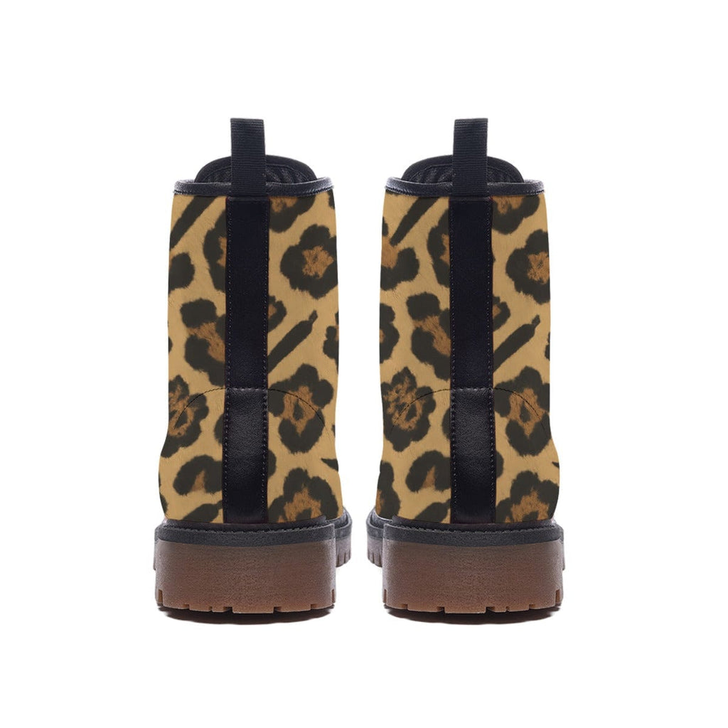 Leopard Dope Martin Vegan Boots White Martin Boots for Women(1203H)