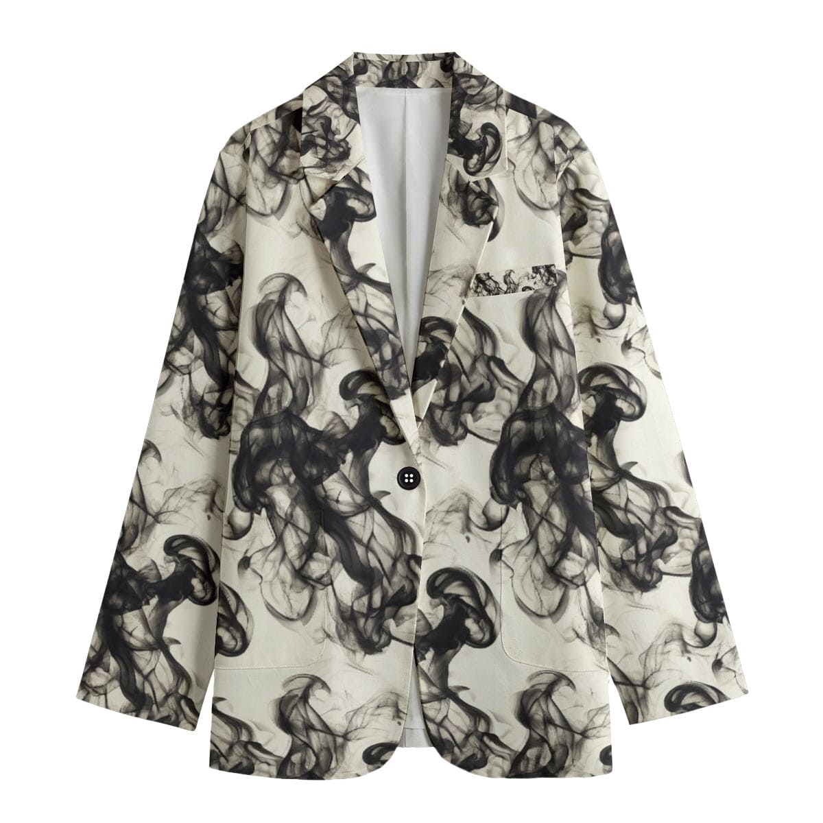 Smokey Cotton Blazer White