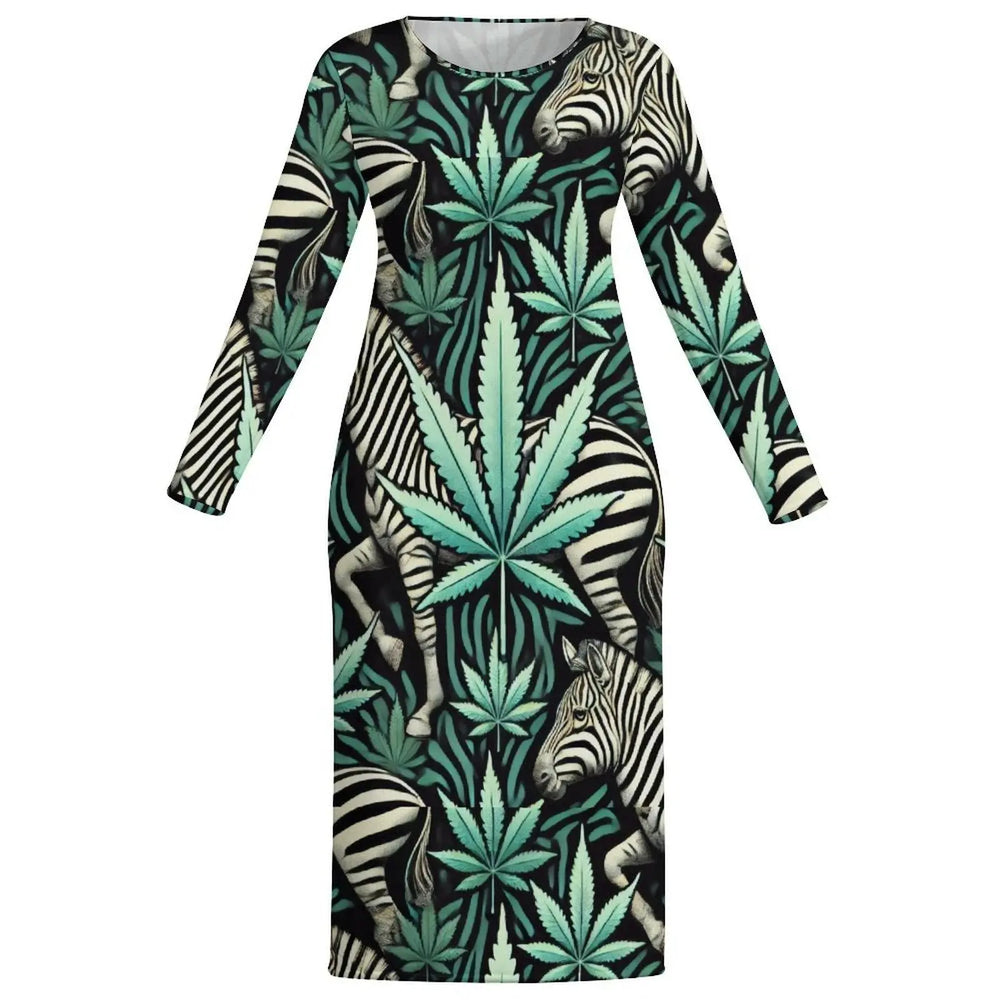Zabra Long-Sleeve Bodycon Midi Dress