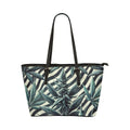 Zabra Stripes & Buds Leathery Tote One Size Leather Tote Bag/Large