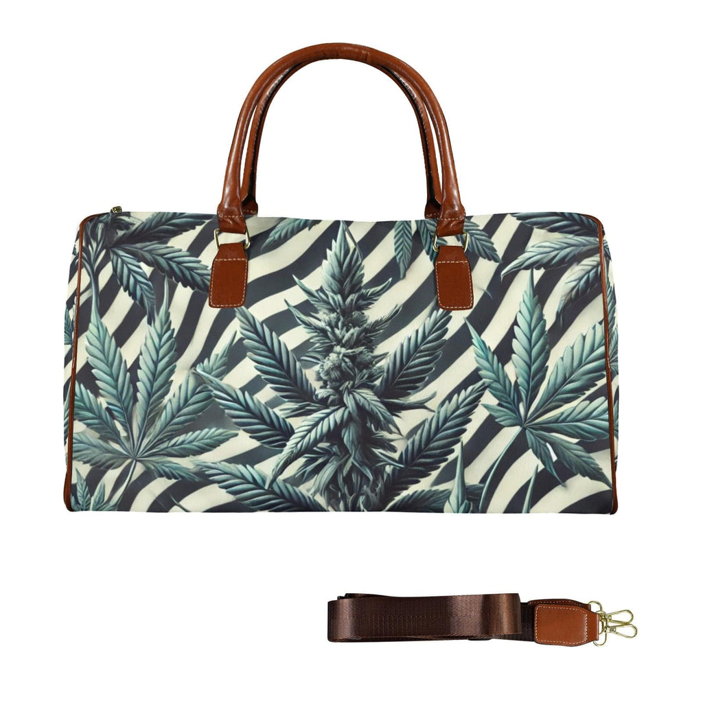 Zabra Stripes & Buds Lux XL Bag One Size Large Capacity Travel Bag-L-Brown (1737)